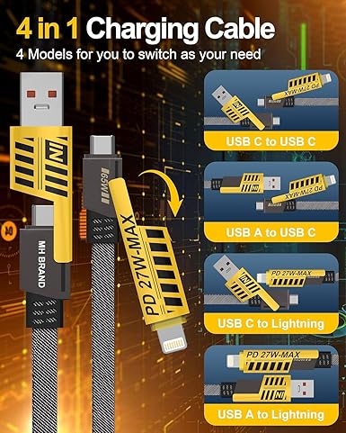 Quad Max 4 in 1 Metal Flat Braided