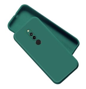 Mi Redmi 8 Liquid Silicone Back Cover Matte Shockproof TPU Soft Flexible with Camera Protection - Green