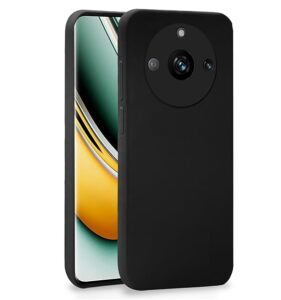 Realme 11 Pro / 11 Pro Plus 5G Back Cover Soft Matte Liquid Silicone TPU | Camera Protection | Shockproof Slim Back Case for Realme 11 Pro / 11 Pro Plus 5G (Black)