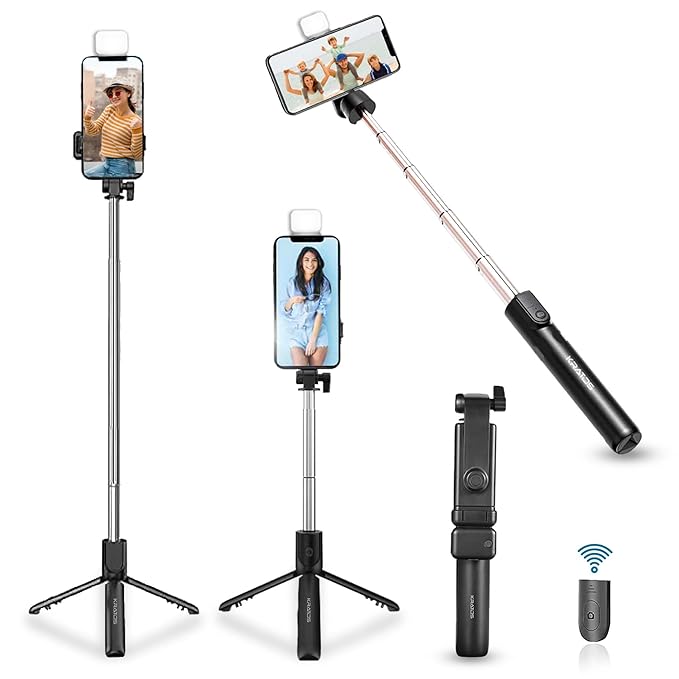 Kratos K2 Selfie Stick with Tripod Stand, 3 in 1 Multifunctional design,