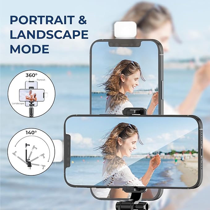 Kratos K2 Selfie Stick with Tripod Stand, 3 in 1 Multifunctional design,