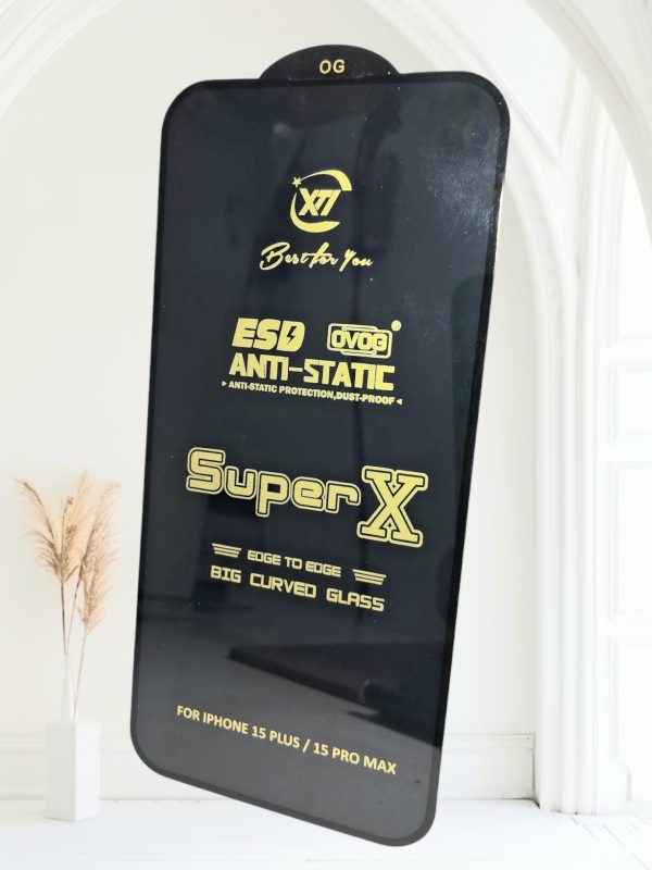 iPhone 15 Plus, iPhone 15 Pro Max  Tempered glass Screen Protector with Full Edge Protection