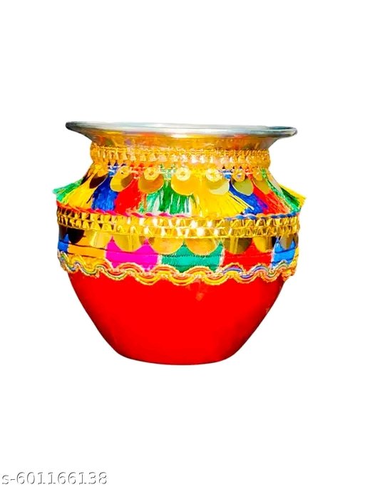 DESIREZONE Karwachauth Thali Set I Karvachauth I Karwa chauth I Karva chauth Puja Stainless Steel Thali Set - Channi/Lota for Vrat Poojan, Standard, Magenta