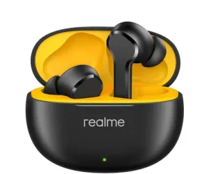 realme Buds T110 (RMA2306) with AI ENC for calls, 38 hours of Playback and Deep Bass Bluetooth  (Punk Black, True Wireless)