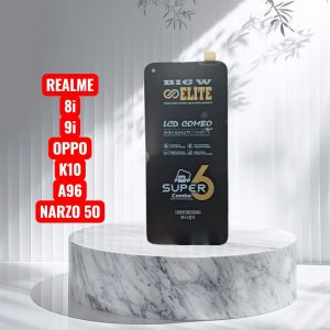 LCD with Touch Screen for Realme 8i - White (display glass combo folder)