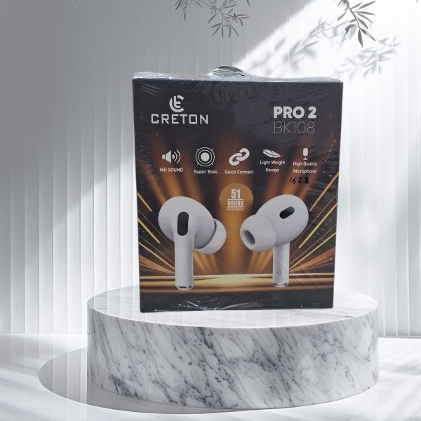 Creton Pro 2 BK-108 Earbuds Fast Charging Quick Connect High Quality microphone
