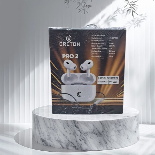 Creton Pro 2 BK-108 Earbuds Fast Charging Quick Connect High Quality microphone