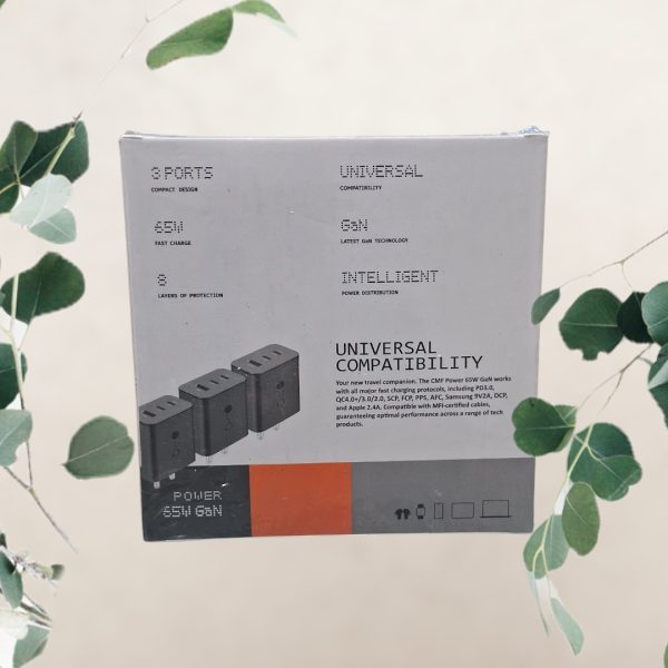 Nothing 3 in 1 Compact Design 65W Gan Ultra Fast Charging Wide Compatibility Universal OG