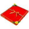 DESIREZONE Smart Creations Decorative Tray for Gift Packing/Wedding/Saree Packing/Trousseau/Shagun/Suit (10 X 12) Rectangular (RED), Size 10 by 12 inches