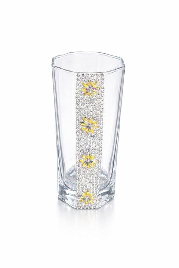 DESIREZONE Pearl Crystal Glasses, Personalized Wedding Glass, Bridesmaid Gift, Wedding, Birthday Party and Anniversary || Best Gift for Lover & Best Friend